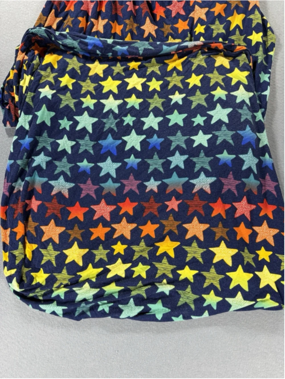 Little Sleepies Shades Of Stars Fitted Crib Sheet Bamboo Viscose Navy Rainbow